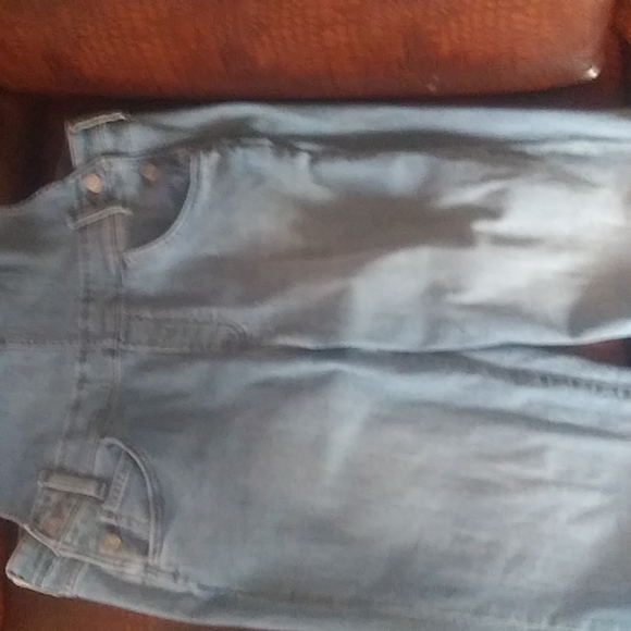 Levis Light Denim Long Overalls Vintage 18W